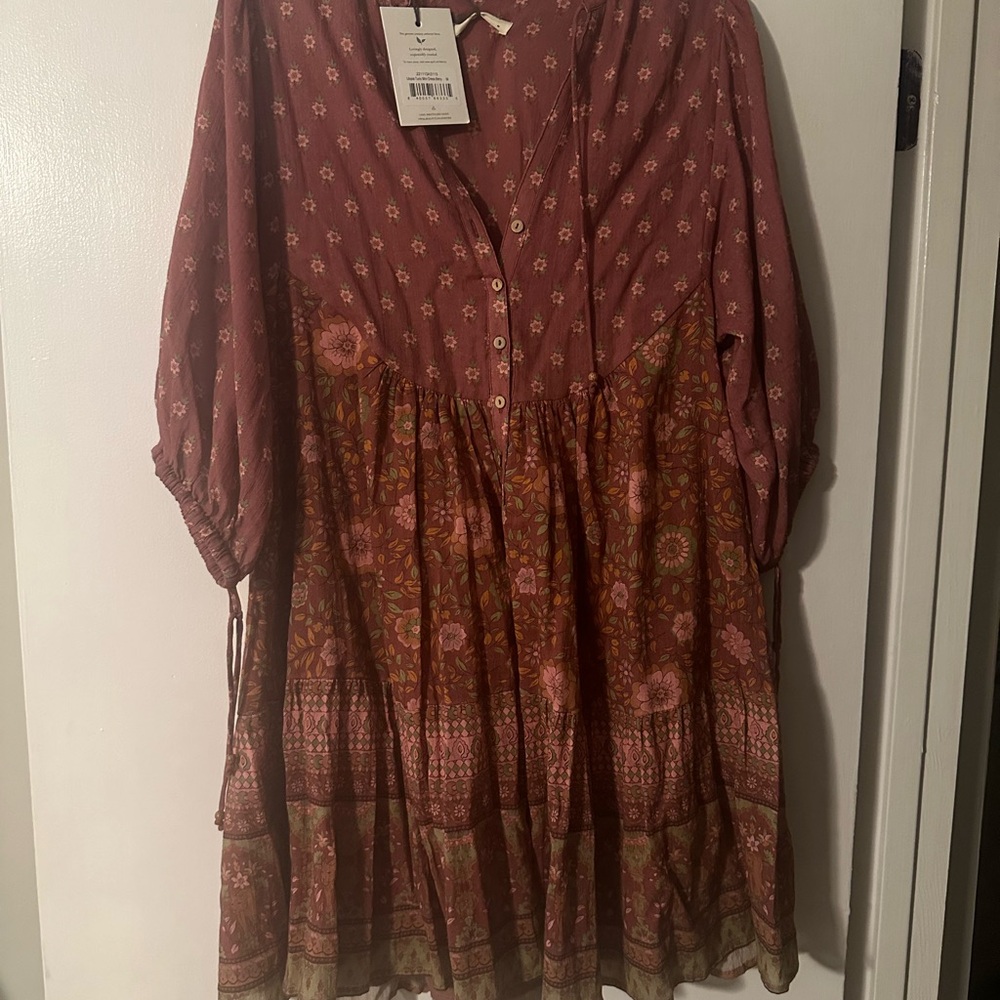 Spell Berry Floral Tunic Dress